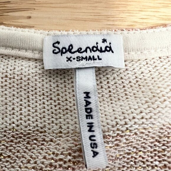 Splendid Womens Multicolor Striped Knitted Glitter Pullover Tank Top Size XS - Picture 7 of 8